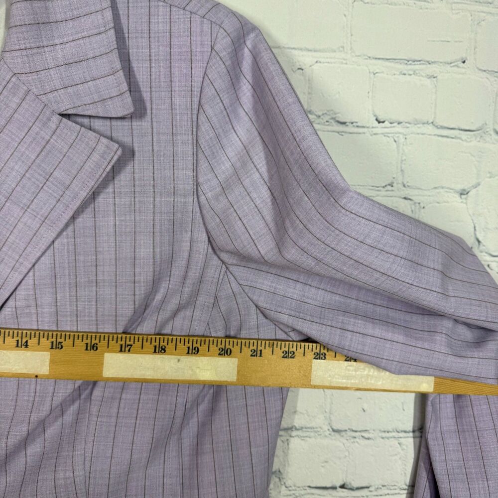 Y2K Milano Lavender Pinstripe Blazer and Pants Suit - Picture 12 of 16